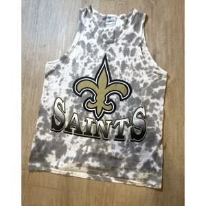 Vintage Tubular New Orleans Saints Football Tank Top Tie Dye Small Y2K